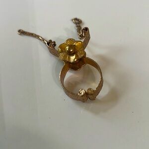 Vintage Glove Keeper Holder, Mask Holder, Gold Plated